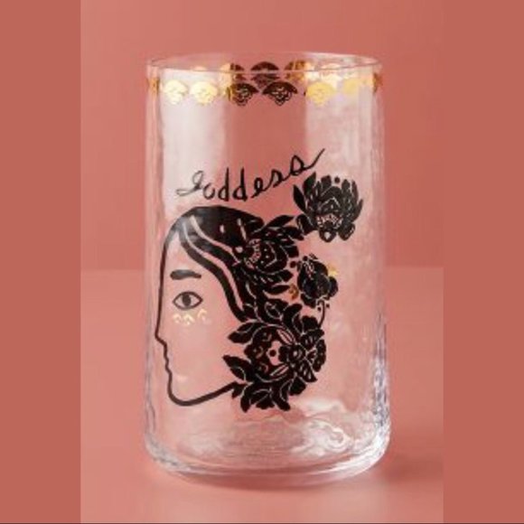 ANTHROPOLOGIE Hestia Goddess Juice Glass NEW Hard To Find - Picture 1 of 5